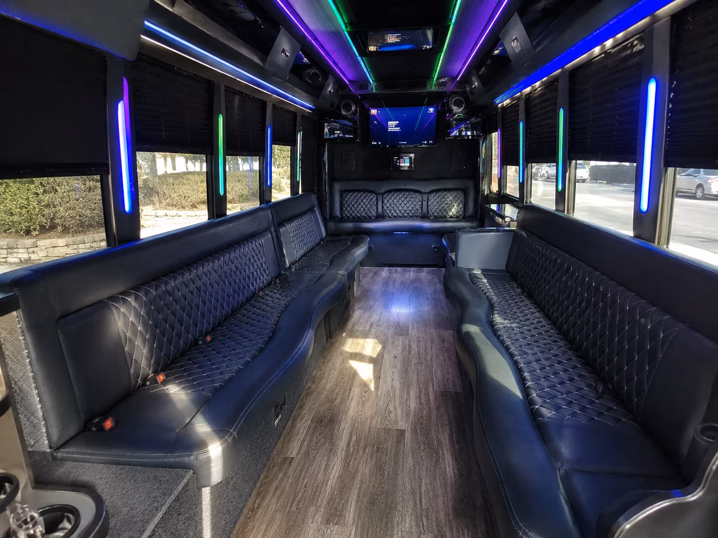 tulsa 15 passenger party bus interior