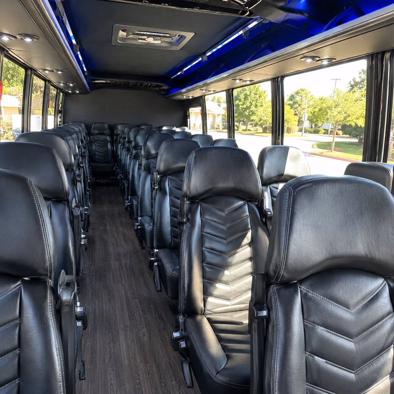 tulsa 25 passenger minibus interior