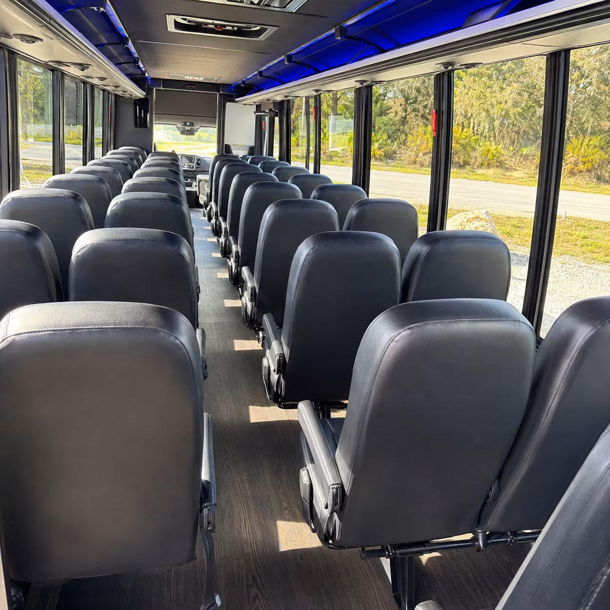 tulsa 28 passenger minibus interior