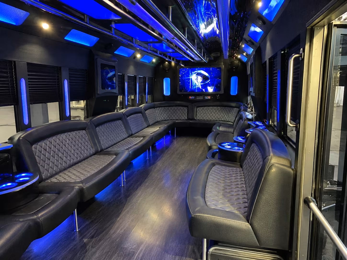 tulsa 28 passenger party bus interior