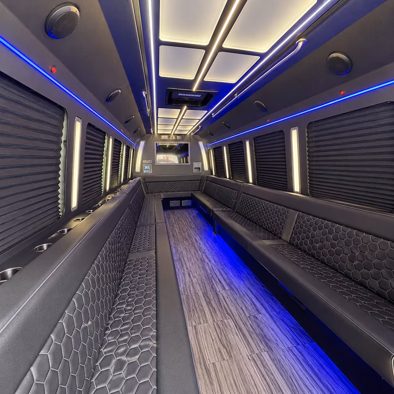 tulsa 30 passenger party bus interior