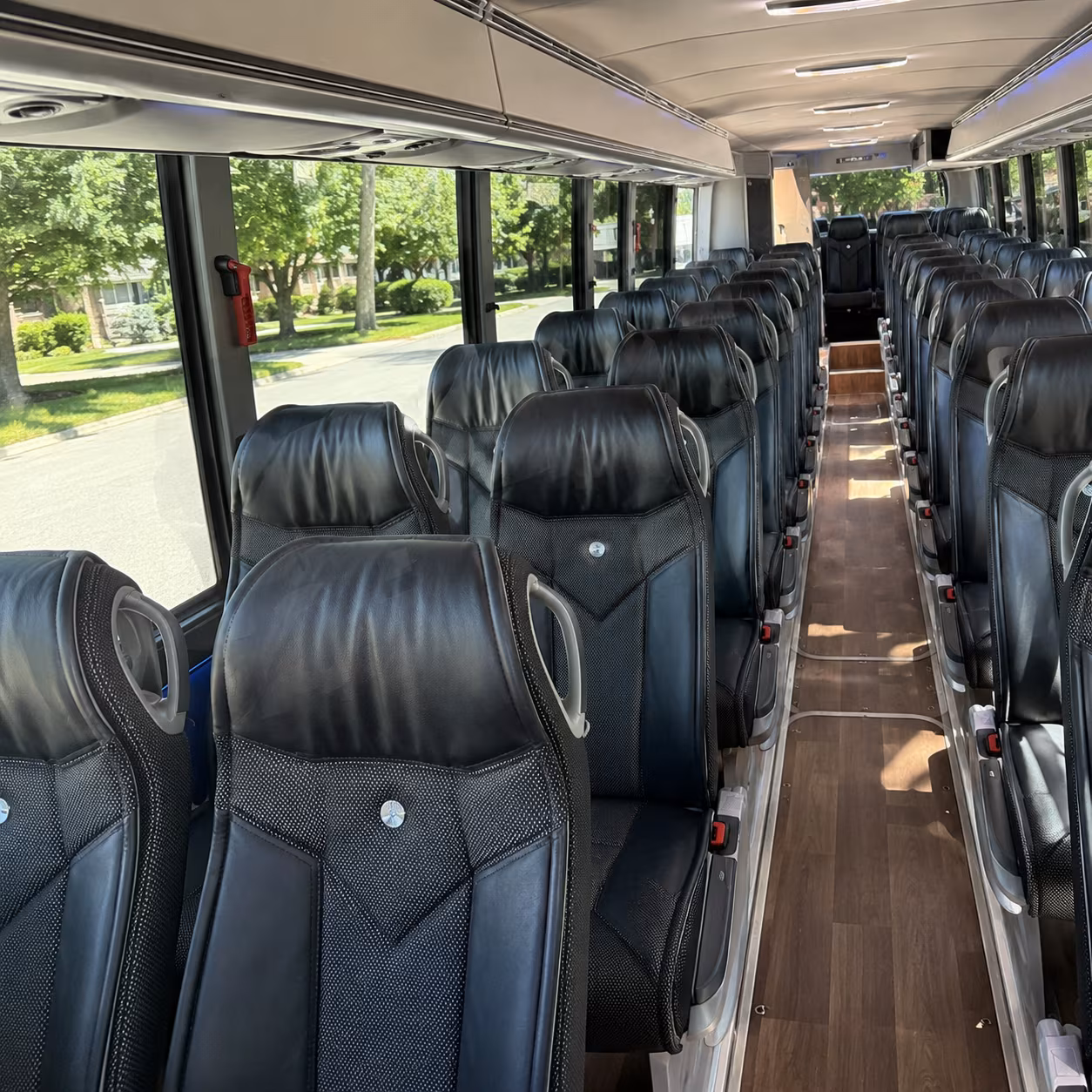 tulsa 40 passenger charter bus inside