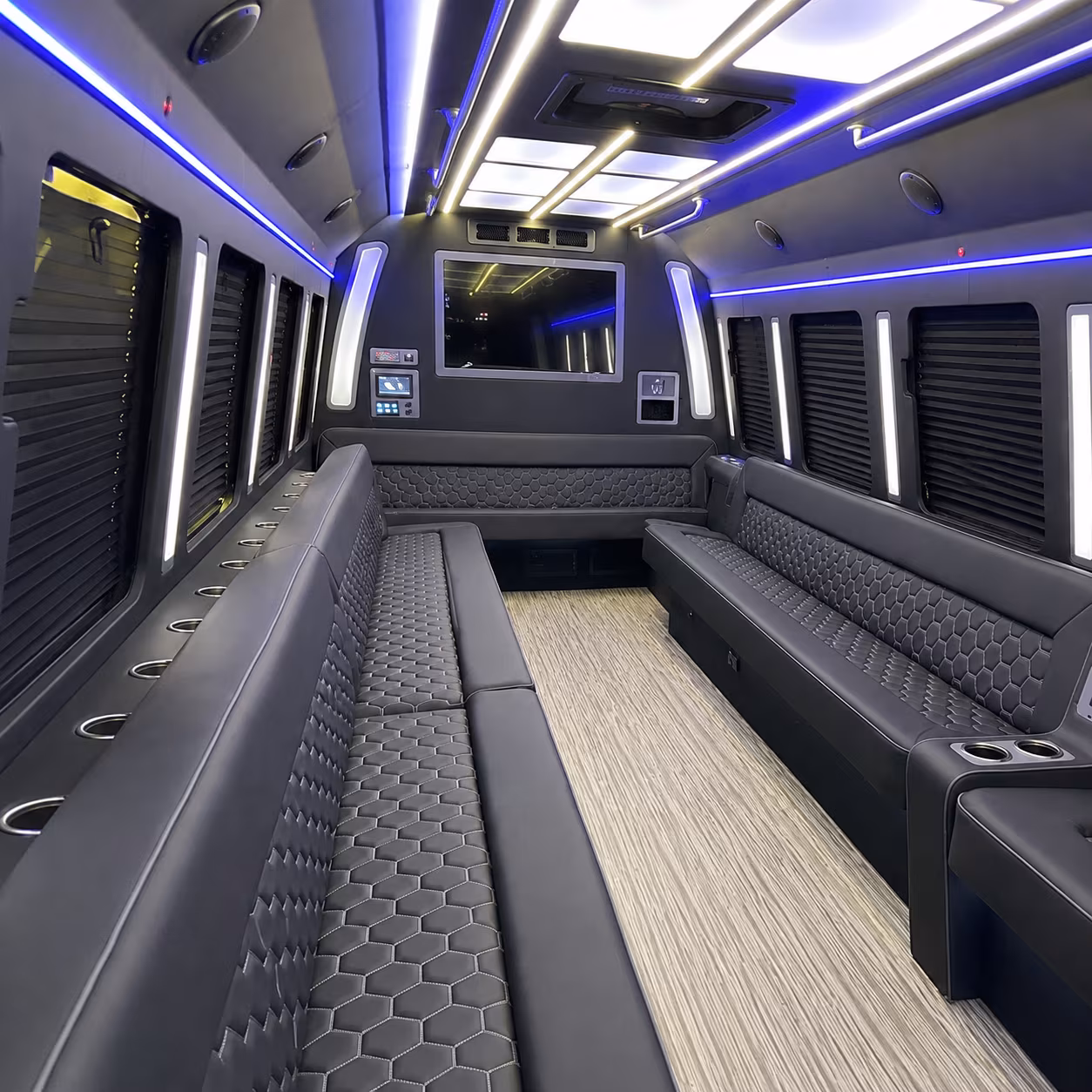 tulsa 40 passenger party bus inside