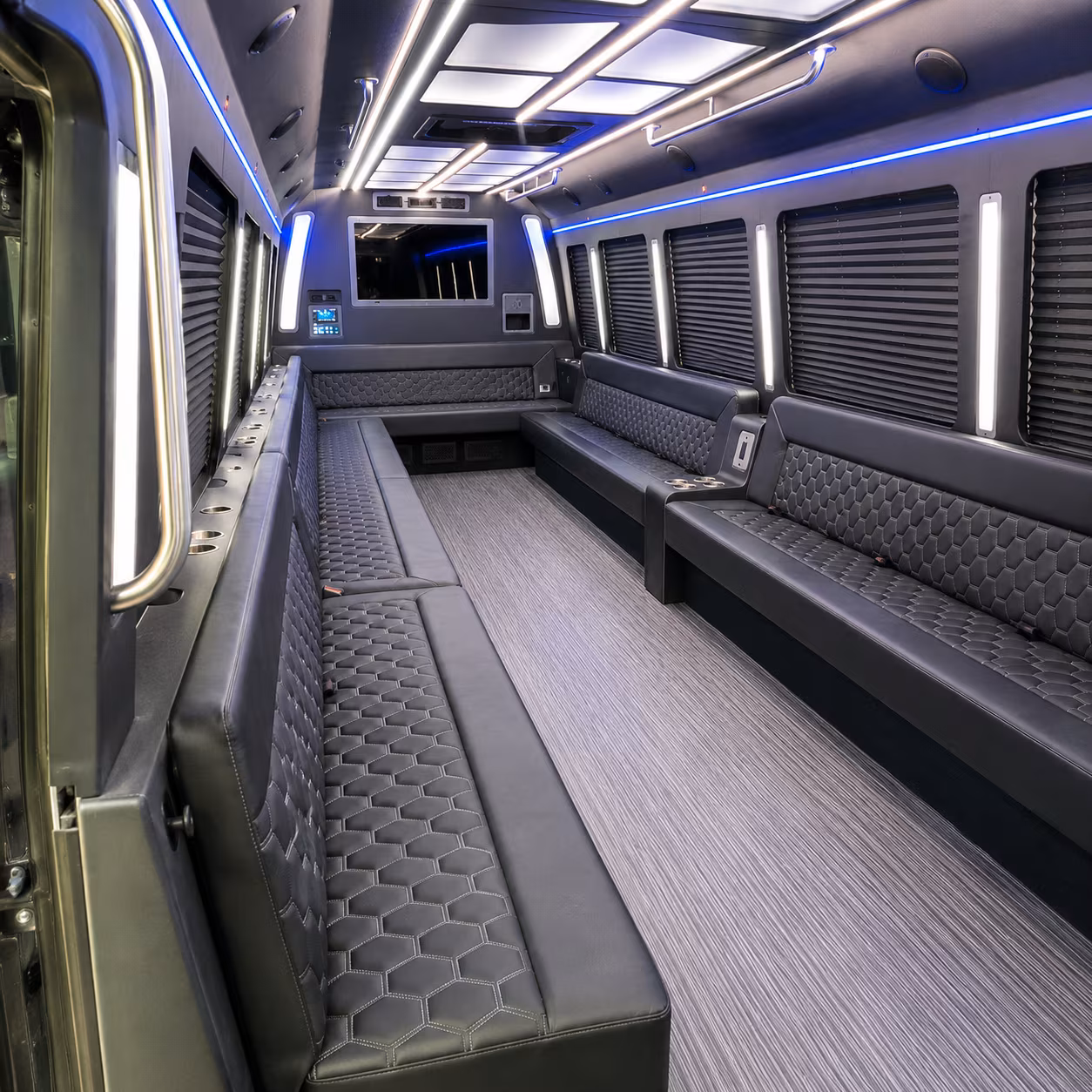 tulsa 40 passenger party bus interior