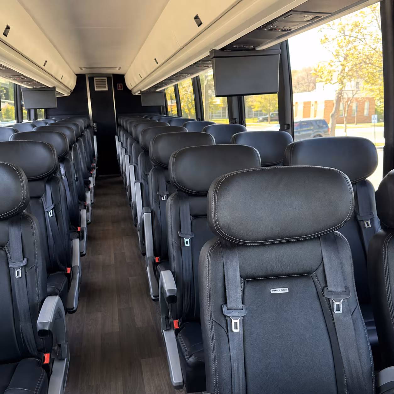 tulsa 45 passenger charter bus inside