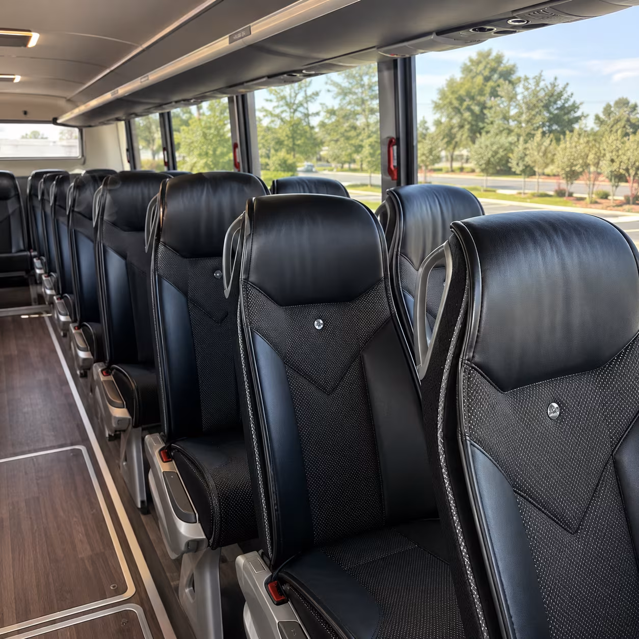 tulsa 45 passenger charter bus interior