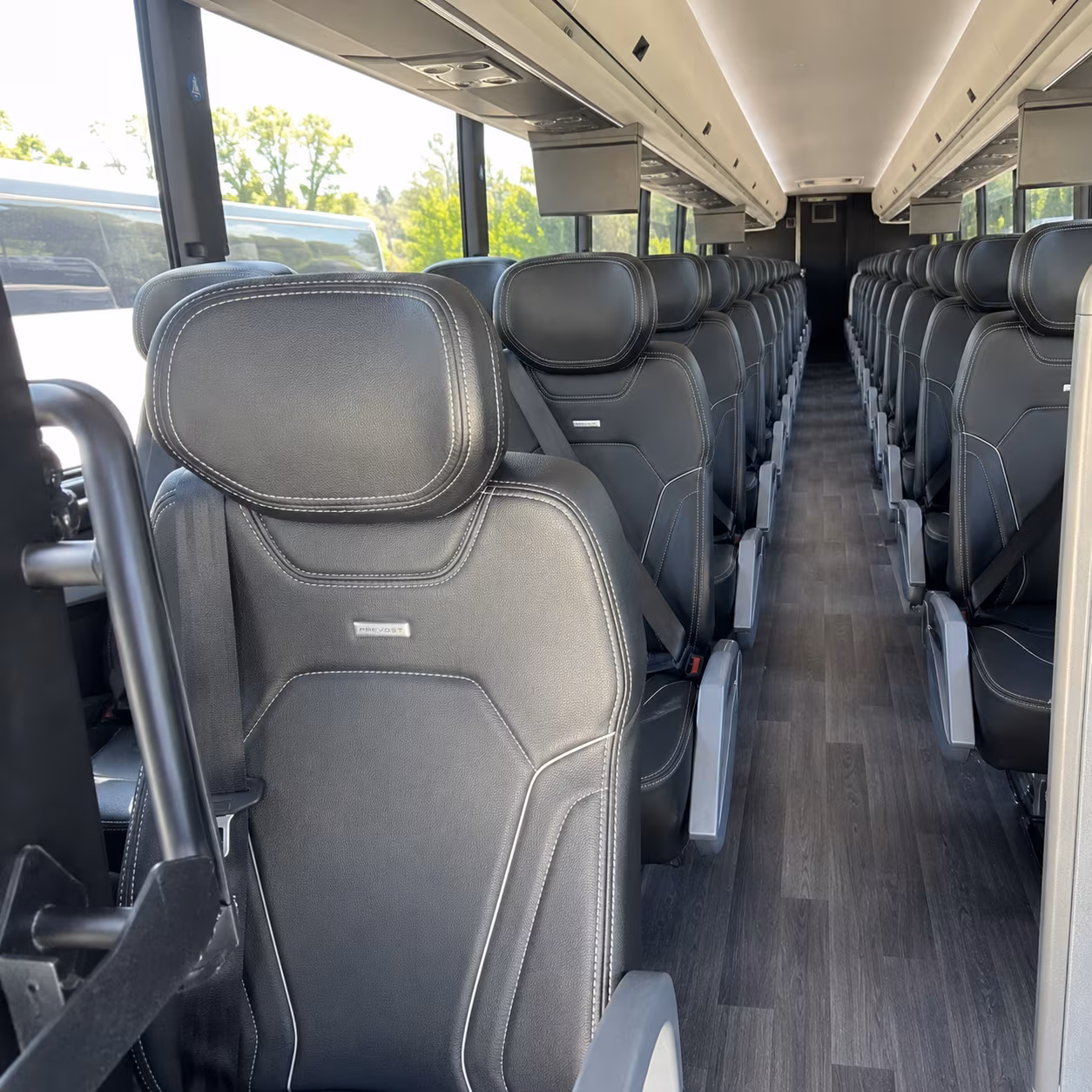 tulsa 47 passenger charter bus interior