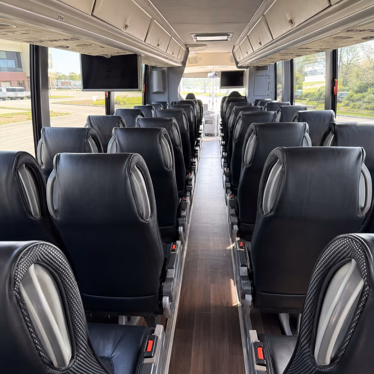 tulsa 56 passenger charter bus inside